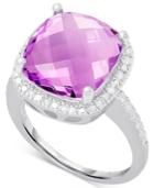 Victoria Townsend Amethyst (6 Ct. T.w.) And Diamond (1/10 Ct. T.w.) Ring In Sterling Silver