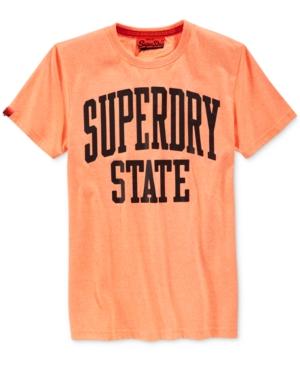 Superdry Men's State Fluorescent Graphic-print Logo T-shirt