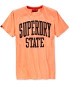 Superdry Men's State Fluorescent Graphic-print Logo T-shirt