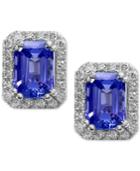 Tanzanite Royale By Effy Tanzanite (1-3/4 Ct. T.w.) And Diamond (1/4 Ct. T.w.) Stud Earrings In 14k White Gold