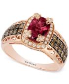 Le Vian Raspberry Rhodolite Garnet (1-3/4 Ct. T.w.) And Diamond (3/8 Ct. T.w.) Ring In 14k Rose Gold