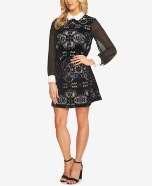 Cece Velvet Lace Shirtdress