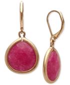 Lonna & Lilly Gold-tone Cherry Red Drop Earrings