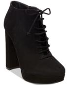 Steve Madden Women's Jolte Lace-up Platform Block-heel Booties Women's Shoes
