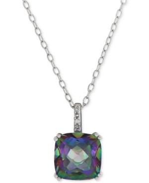 Mystic Topaz (3-1/2 Ct. T.w.) & Diamond Accent Pendant Necklace In Sterling Silver