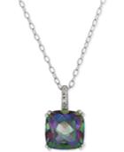 Mystic Topaz (3-1/2 Ct. T.w.) & Diamond Accent Pendant Necklace In Sterling Silver