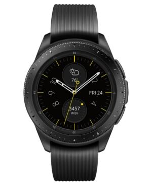 Samsung Unisex Galaxy Bluetooth Onyx Black Silicone Strap Smart Watch 42mm