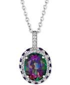 Multi-gemstone Pendant Necklace (4-3/4 Ct. T.w.) In Sterling Silver, 16 + 2 Extender