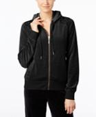 Calvin Klein Lace-trim Velour Hoodie