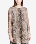 Calvin Klein Long-sleeve Animal-print Tunic