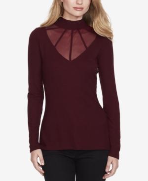 Jessica Simpson Juniors' Mock-neck Illusion Top