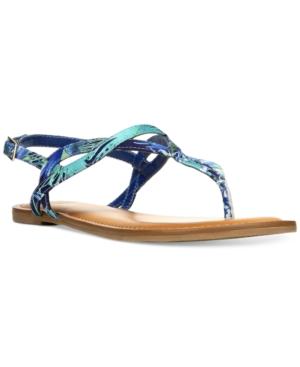 Fergalicious Sunday T-strap Flat Sandals Women's Shoes
