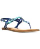 Fergalicious Sunday T-strap Flat Sandals Women's Shoes