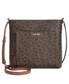 Calvin Klein Small Monogam Top Zip Crossbody