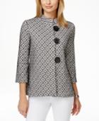 Jm Collection Petite Printed Jacket, Only At Macy's