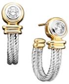 Diamond Earrings, 14k Two-tone Gold Diamond (1/3 Ct. T.w.)