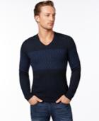 Calvin Klein Colorblocked Geo-print V-neck Sweater