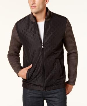 Alfani Men's Embossed Full-zip Cardigan, Created For Macy's