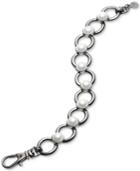 Dkny Hematite-tone Imitation Pearl Flex Bracelet, Created For Macy's