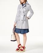 Tommy Hilfiger Coated Striped Trench Coat