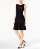 Nine West Lace-trim Fit & Flare Dress