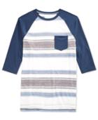 Hybrid Men's Striped Raglan-sleeve T-shirt