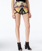 Material Girl Juniors' Printed High-waisted Shorts, Only At Macy's