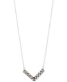 M. Haskell For Inc International Concepts Silver-tone Gray Imitation Pearl V-necklace, Only At Macy's