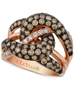 Le Vian Chocolatier Gladiator Knots Diamond Knot Ring (2-1/2 Ct. T.w.) In 14k Rose Gold