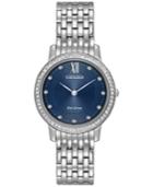 Citizen Eco-drive Women's Silhouette Crystal Jewelry Stainless Steel Bracelet Watch 29mm Ex1480-58l