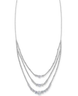 Danori Crystal Triple-layer Necklace, 16 + 1 Extender, Created For Macy's