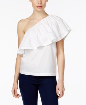 Trina Turk Mayreau Ruffled One-shoulder Top