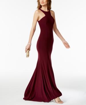 Xscape Petite Racerback Halter Gown