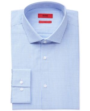 Boss Hugo Boss Slim-fit Light Blue Small Grid Dress Shirt