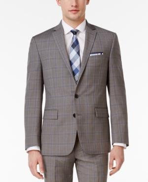 Ryan Seacrest Distinction Men's Slim-fit Gray Plaid Jacket, Only At Macy's