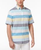 Club Room Men's Beckett Heathered Striped Shirt, Only At Macy's