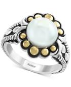Effy Cultured Freshwater Pearl (9mm) Flower Ring In Sterling Silver & 18k Gold Over Silver