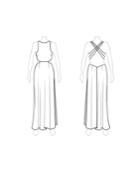 Fame And Partners Round-neck Georgette Maxi Dress