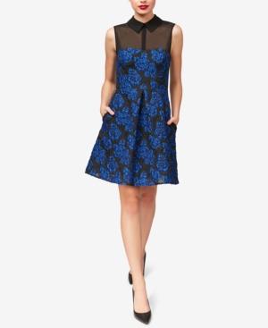 Betsey Johnson Illusion Jacquard Dress