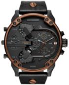 Diesel Men's Armbar Black Leather Strap Watch 50mm