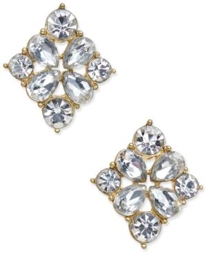 Gold-tone Crystal Stud Earrings, Created For Macys