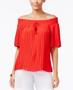 Thalia Sodi Pleated Off-the-shoulder Top, Created For Macy's