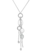 Lucky Brand Silver-tone Stone Multi-charm Lariat Necklace, 22 + 2 Extender