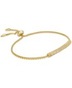 Studio Silver Cubic Zirconia Adjustable Slide Bracelet In 18k Gold Over Sterling Silver Or Sterling Silver, Only At Macy's