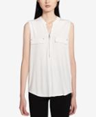 Calvin Klein Half-zip Sleeveless Top