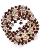 Inc International Concepts Gold-tone Beaded Coiled Wrap Bracelet, Only At Macy's