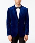 Bar Iii Men's Slim-fit Cobalt Blue Velvet Sport Coat, Only At Macy's