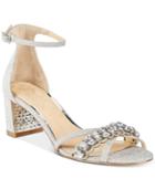 Jewel Badgley Mischka Giona Block-heel Evening Sandals Women's Shoes