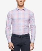 Calvin Klein Men's Cool Tech Large Dobby Plaid Shirt