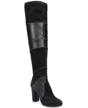 Bar Iii Naomi Patchwork Over-the-knee Boots, Only At Macy's Women's Shoes